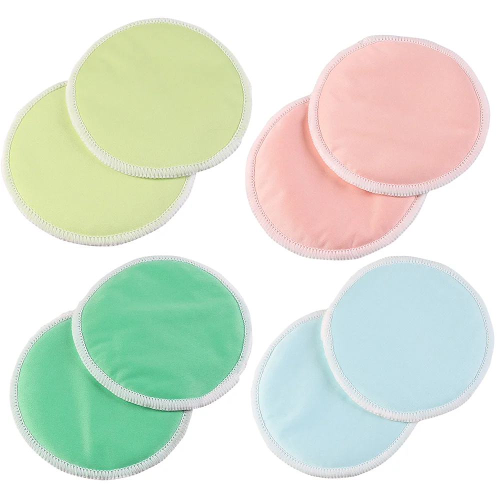 4 أزواج من وسادات التمريض المصنوعة من نسيج الخيزران ومضادة لثور المجرة ومضادة للتسرب وقابلة للغسل وسادات الرضاعة الطبيعية ماصة حمالة صدر قابلة لإعادة الاستخدام #6