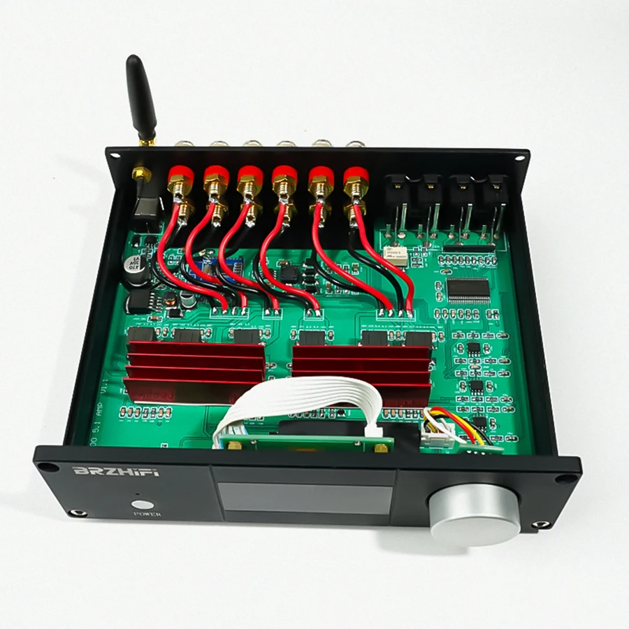 مضخم صوت منزلي HIFI Power متوافق مع البلوتوث TPA3116 5.1 صوت محيطي 6 قنوات SW 100 واط + 50 واط * 5 أمبير ضبط النغمة