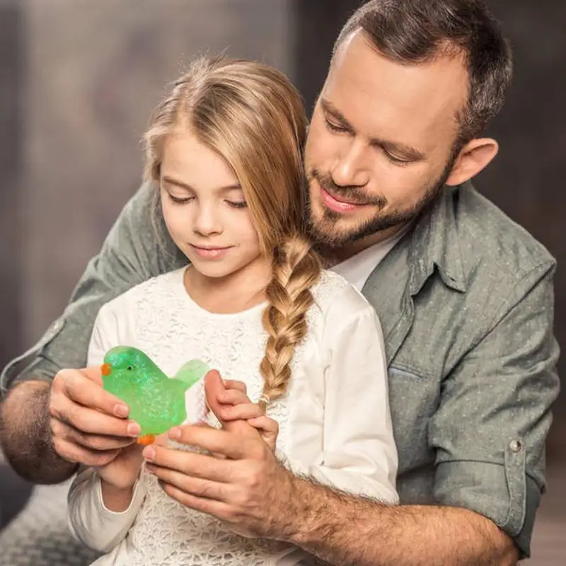 Schattige Kleine Mus Knijpspeeltje Pailletten Langzaam Stijgende Vogel Anti-stress Mochi Speelgoed Handheld Cartoon Dier Knijpspeelgoed Voor kinderen