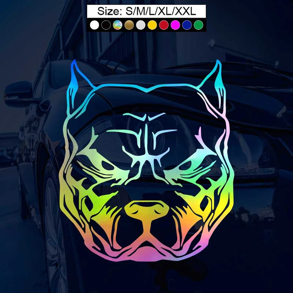 

Adorable Dog Head Car Stickers Waterproof Car Accessories Vinyl Decal Exterior Decor Auto Sticker for Rear Window Windshield