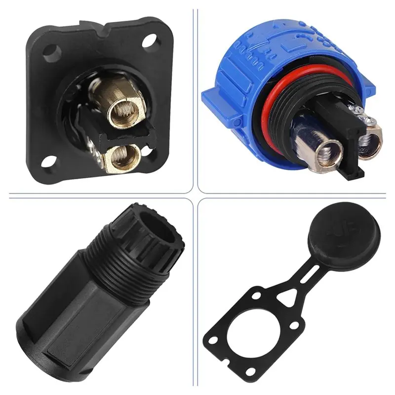 【Price Drop !!】-For Down Riggers/Fishing Reels Compatible 2-Pack Trolling Motor Plug 12V/24V/36V/48V Waterproof DC Marine Boat