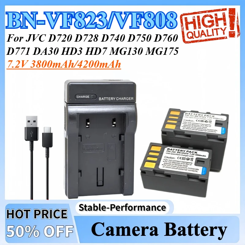

BN-VF823 VF808 VF815 U AC Battery Charger for JVC D720 D728 D740 D750 D760 D771 DA30 HD3 HD7 MG130 MG175 MG255 MG555 MG575