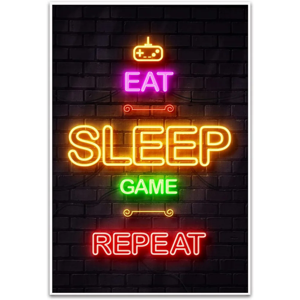 Metal Tin Signs Gaming Zone Wall Decoration Plaque Vintage Art Poster Iron Painting for Man Cave Home Cafe Game Room Club Bar