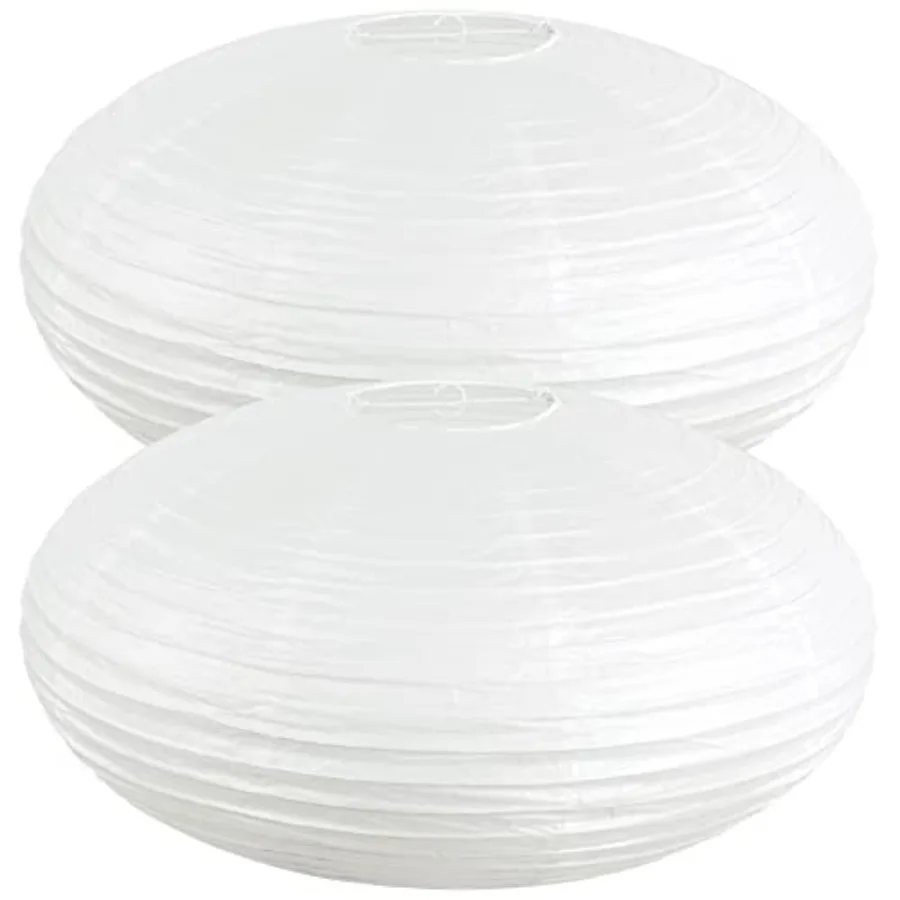 

2 Pcs Oval Paper Lanterns Pendant Lamp Shade Hangg Chese Japanese Lantern Cha Ball for Party Supplies Bridal Shower Decoration