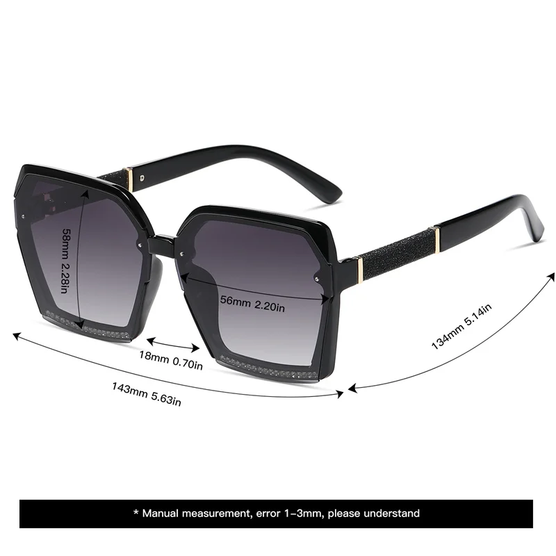 نظارات Vabbon النسائية الجديدة المستقطبة للحماية من الأشعة فوق البنفسجية، نظارات عصرية بإطار كبير للتخسيس في الهواء الطلق للحماية من الشمس، هدية مميزة2236