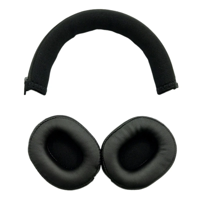 Headphone Sponge Leather Case Earmuffs Head Beam Protective Cover Beam Pad for -SR5 SR5BT Black