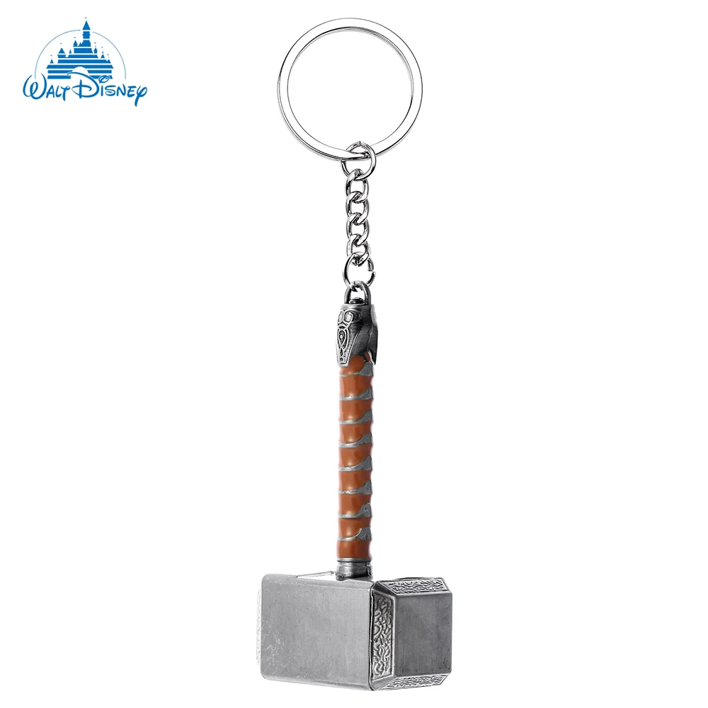 Disney Avengers Mjolnir Pendant Keychain Superhero Thor Hammer Fashion Keyholder Trendy Weapon Keyring Accessories Gift For Fans