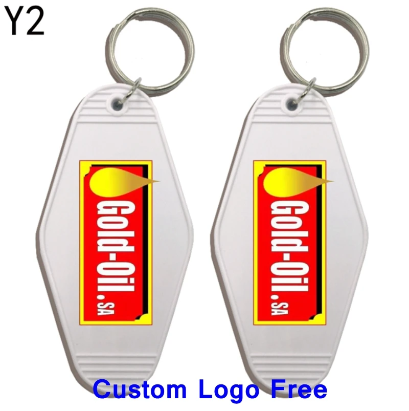 300pcs DIY Custom Logo Plastics Hotel Motel Movie Key Chains DIY Tag Pendant Keychain Keyring Mail Box Gifts