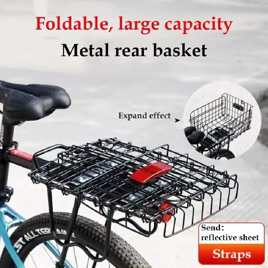 Mountain Biking Backpack - Katlanabilir Bisiklet Arka Sepeti, Geniş Kapasiteli,
