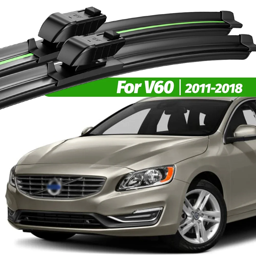 

For Volvo V60 2011-2018 2pcs Front Windshield Wiper Blades 2012 2013 2014 2015 2016 2017 Windscreen Window Accessories