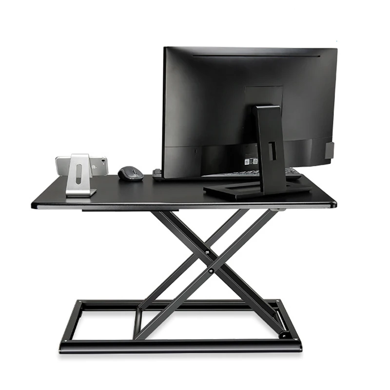 ID-30 Height Adjust Computer Sit Stand Workstation Laptop desk gas spring aluminumX shape