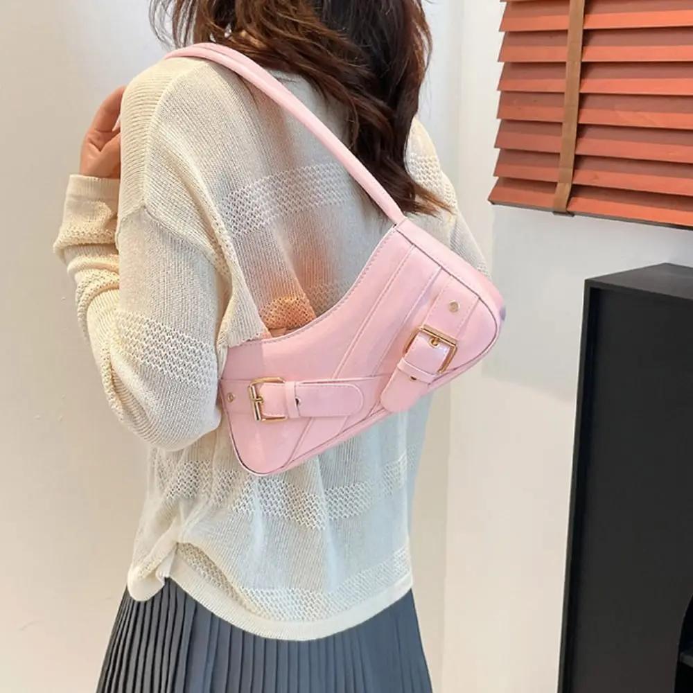 

Vintage New Design Belt Buckle Armpit Bag Y2K Gothic Y2k Shoulder Bags Casual Harajuku Spicy Girls Handbag Women