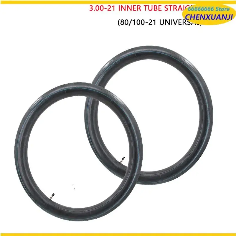 3.00-21 Butyl rubber inner tube straight mouth (80/100-21 universal suitable for motorcycle tires)