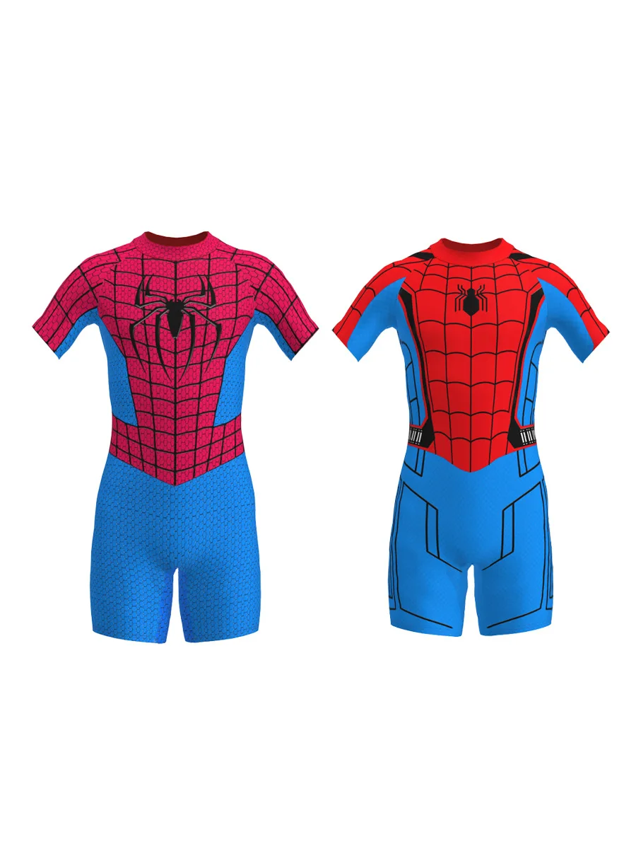 Spiderman bambini costumi da bagno Cosplay lontano da casa/The Amazing/Iron Man ragazzi ragazze Beachwear surf costume da bagno Set da bagno muta