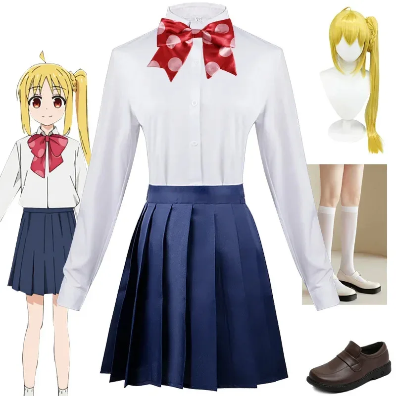 BOCCHI ذا روك أنيمي تأثيري حلي غوتو هيتوري معطف السراويل دعوى Ijichi Nijika Yamada Ryo امرأة موحدة تي شيرت كامل تنورة مجموعة