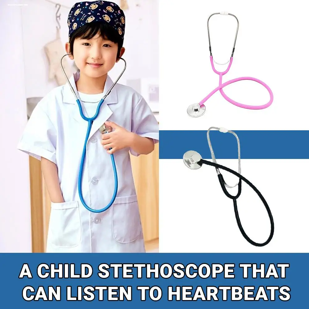 เครื่องฟังเสียงหัวใจของเล่นโลหะสำหรับเด็ก, เล่นบทบาทสมมติเป็นหมออย่างสมจริงด้วยเครื่องฟังเสียงหัวใจ, ของเล่นเสริมพัฒนาการสำหรับเด็กในหลายสี