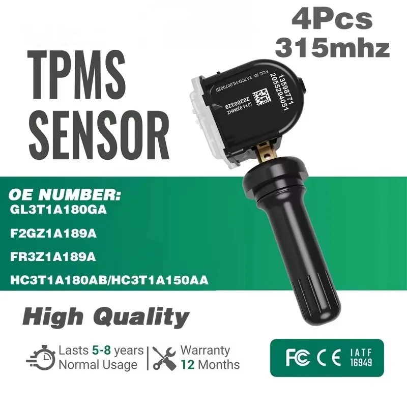 

315MHz TPMS Tire Pressure Sensor for Ford Edge GT Ranger Fusion Mazda BT Pickup Lincoln TPMS F2GZ1A189A GL3T1A180GA FR3Z1A189A