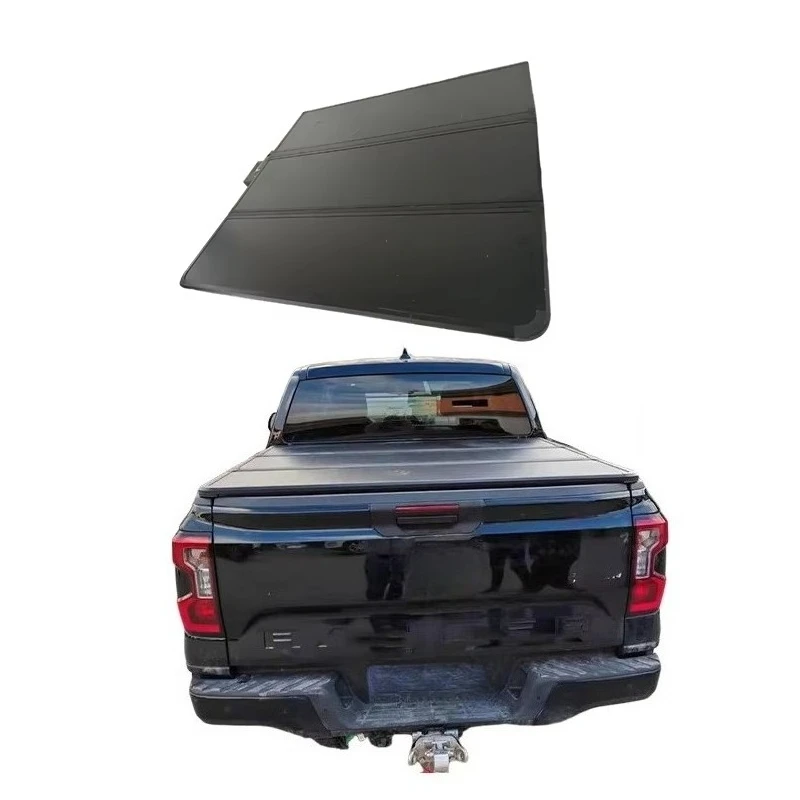 4x4 Waterproof Truck Camper Aluminium Pickup Retractable Tonneau Hard Tri-folding Cover for Accessories for FORD F150