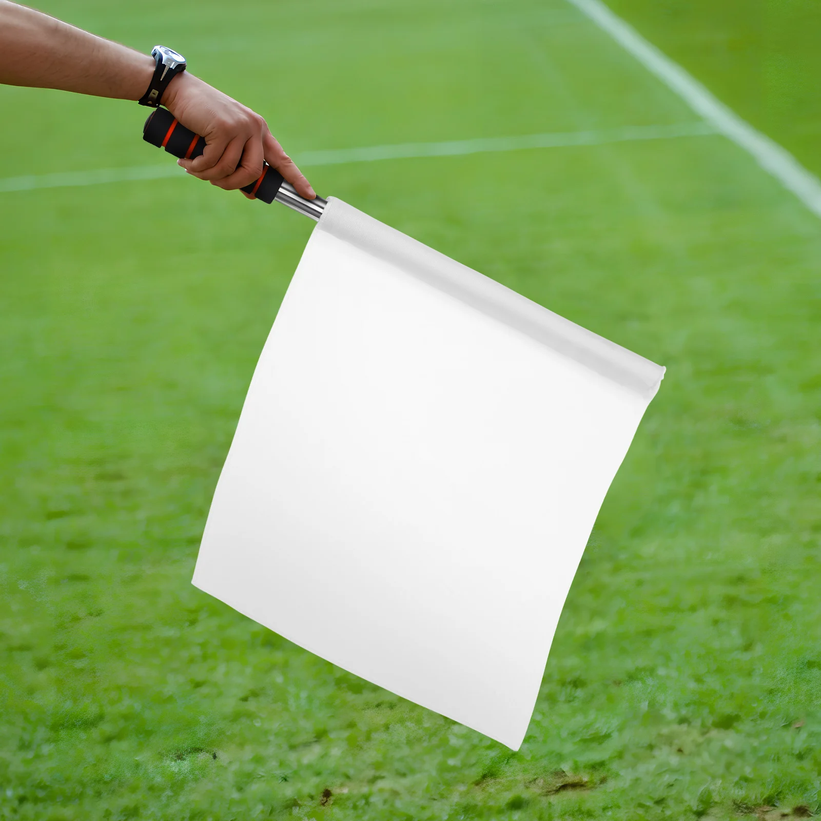 

4 Pcs Referee Flag Sideline Flags Signal Flagsff Outdoor Track for Sports White