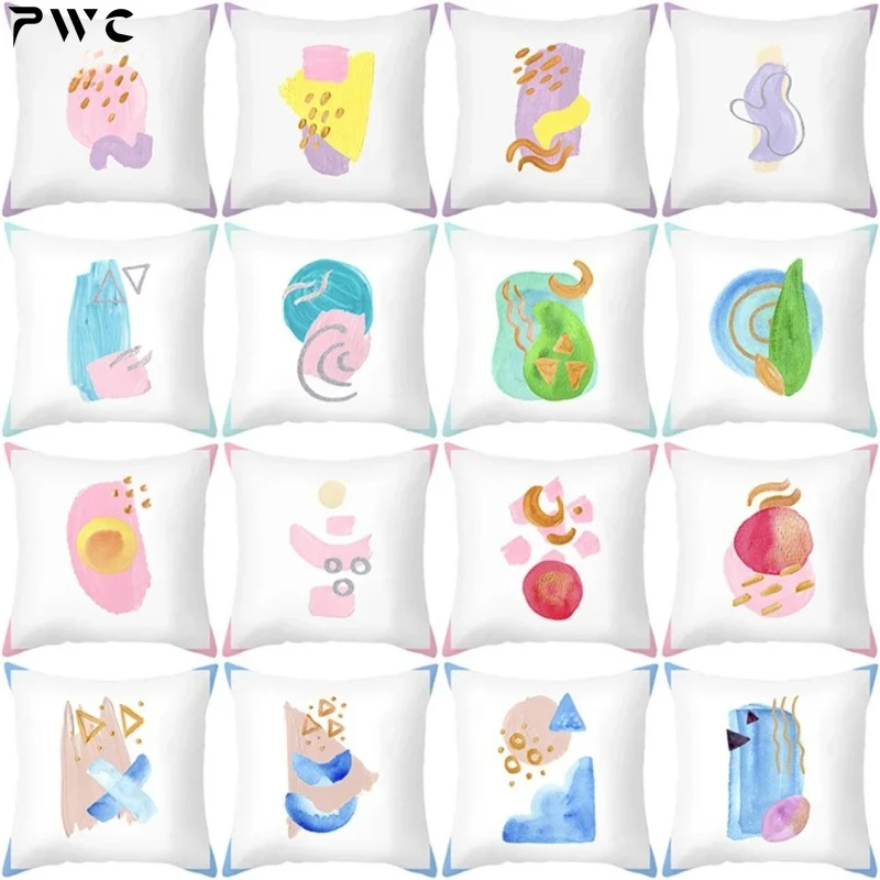 

Ice Cream Print Cushion Cover Decorative Polyester Pillowcase Cover Home Decoration for Sofa Living Room 45x45cm Fundas De Cojin