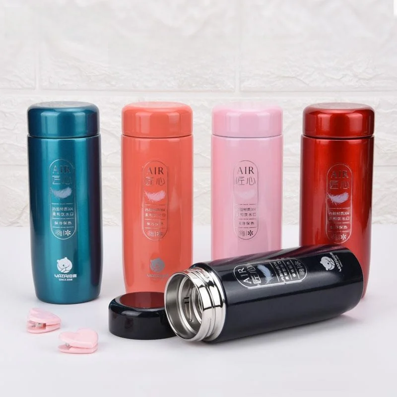 

Портативная термобутылка из нержавеющей стали 304: милая, простая, креативная, для женщин и студентов, в корейском стиле, прямая форма