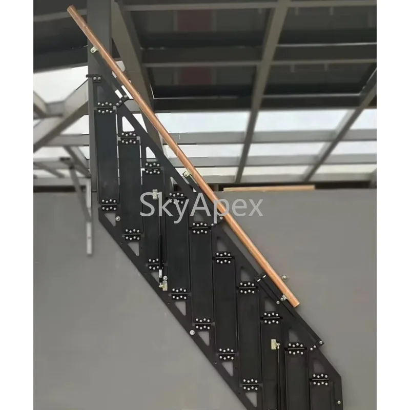 Modern Indoor Aluminum Folding Telescoping Step Ladder Portable Extendable Small Size  Heavy Duty Anti-Slip Multi-Purpose Sturdy view 6