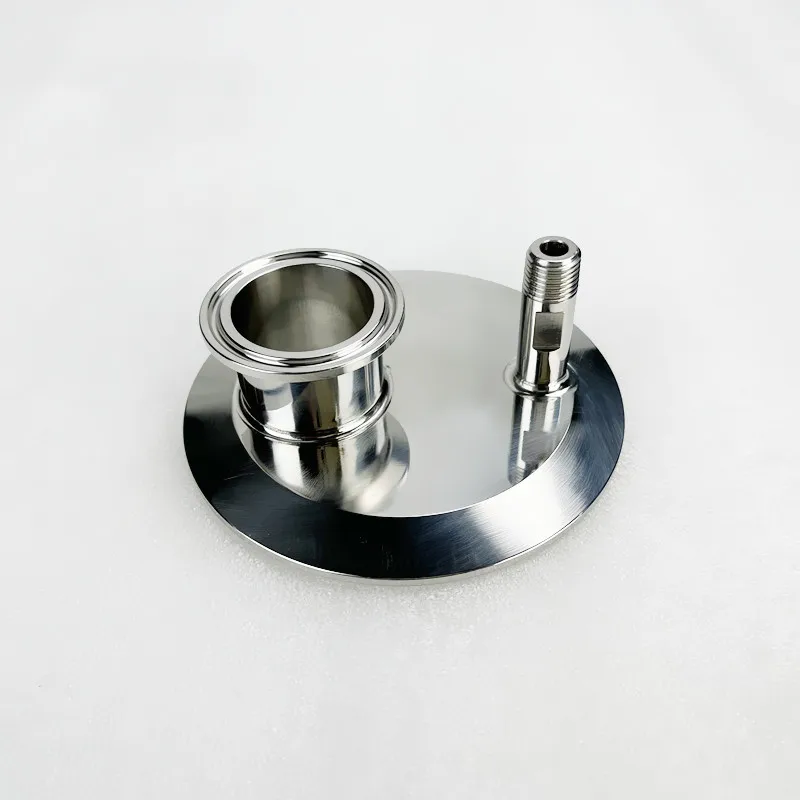 

3A 4" (102mm) OD119 Tri-clamp Sanitary Flat Cover/ Cap With 1/4" MNPT And 1.5" Ferrule Clamp For Extractor ,Stainless Steel 304