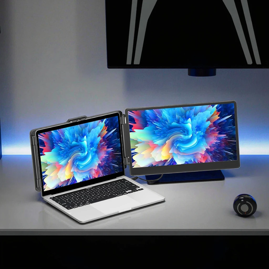 14/14.1 Inch IPS LCD Backlit Touchscreen Monitor with Built-in Speaker Portable Display for PS5 Full HD 60Hz Type C