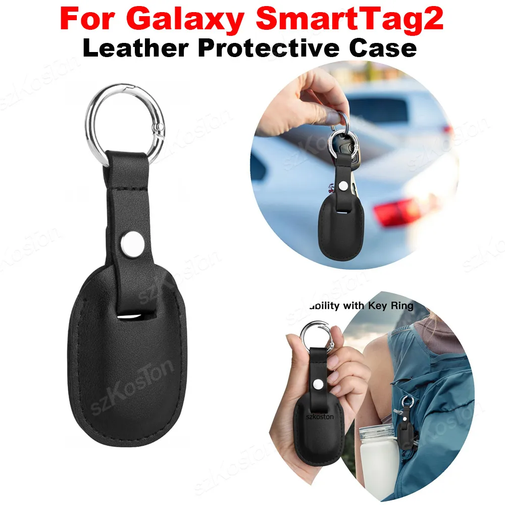 

Чехол-брелок из искусственной кожи для Galaxy SmartTag2, защитный чехол с защитой от царапин, держатель для Smart Tag 2, аксессуары для устройств с защитой от потери