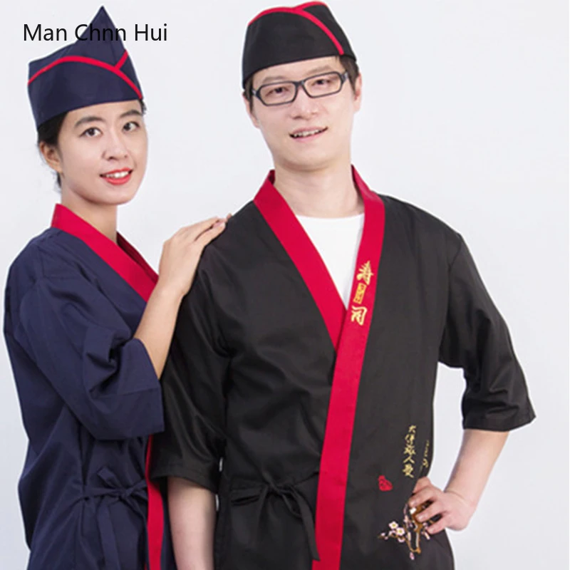 Japanese Cuisine Chef Shirt Hotel Kitchen Jacket Korean Barbeque Restaurant Waiter Work Clothes Summer Sushi Costume