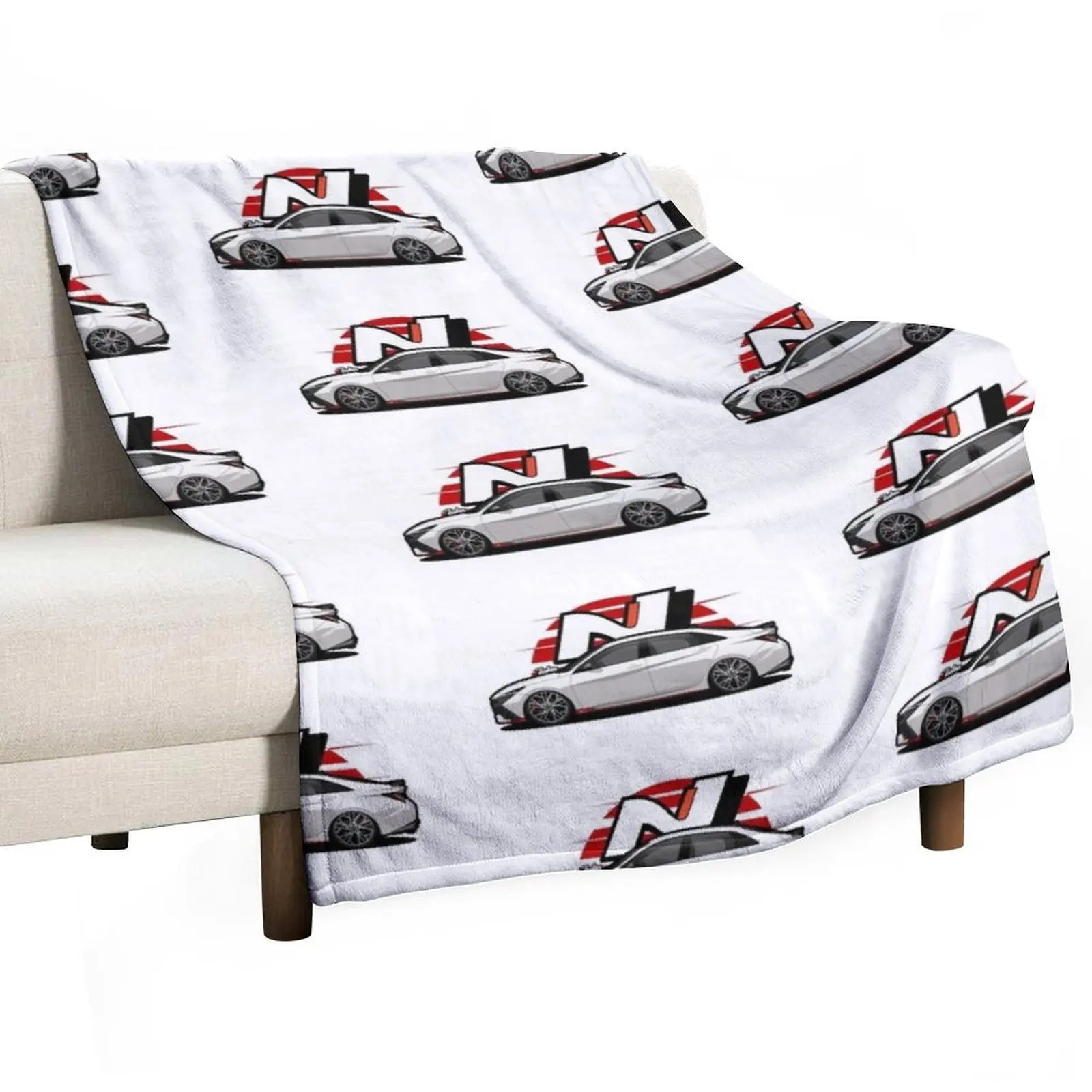 i30N Sedan/Elantra N Side View Throw Blanket Baby halloween for babies Blankets For Baby decorative Plaid Blankets