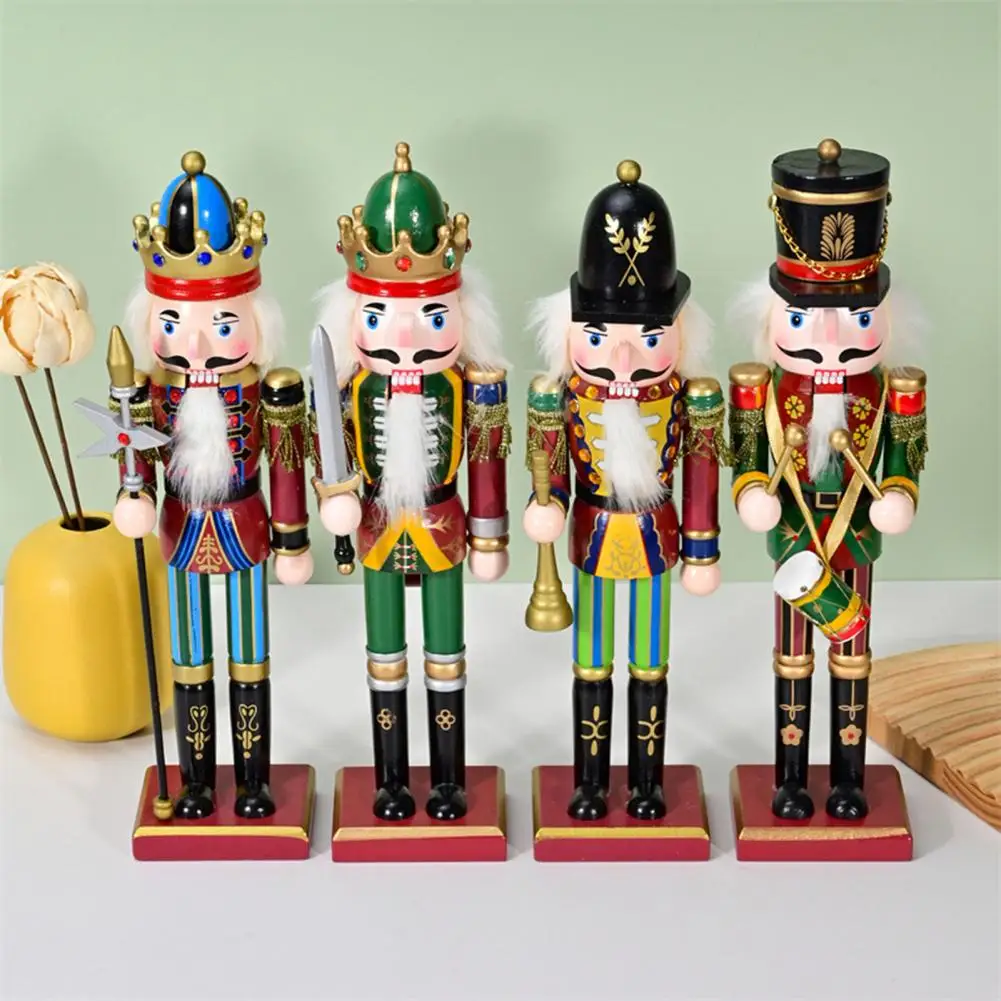 

Christmas Nutcracker Decoration Christmas Nutcracker Soldier Ornament Festive Wooden Nutcracker Soldier Figurines for Home