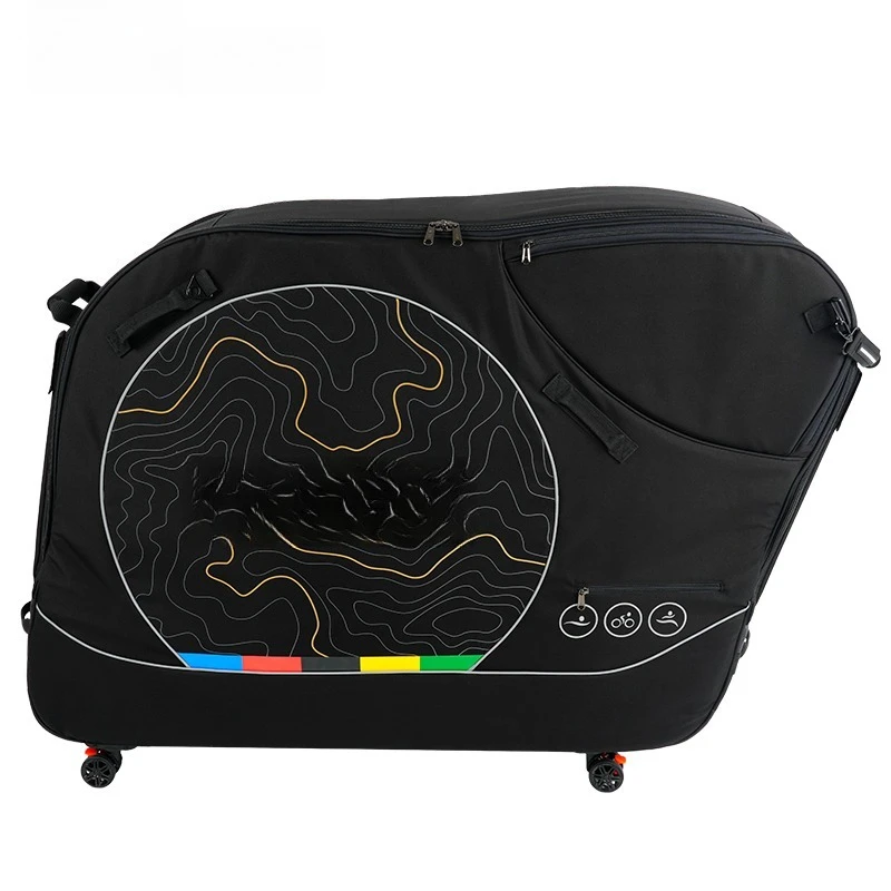 Bike Travel Bag for Road Bike TT Bike No Need to Remove Handlebars Pedals Easy Loading Wheels Handle Wholesale
