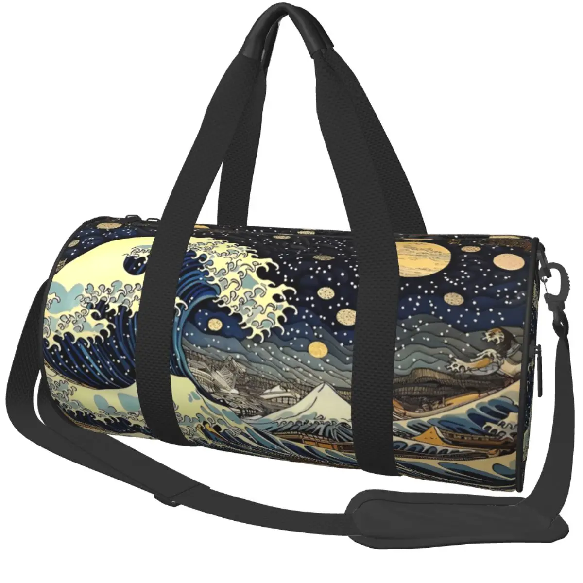 

Спортивные сумки The Great Wave Of Kanagawa, большая вместительная спортивная сумка, портативная мужская сумка с узором, красочная сумка для фитнеса