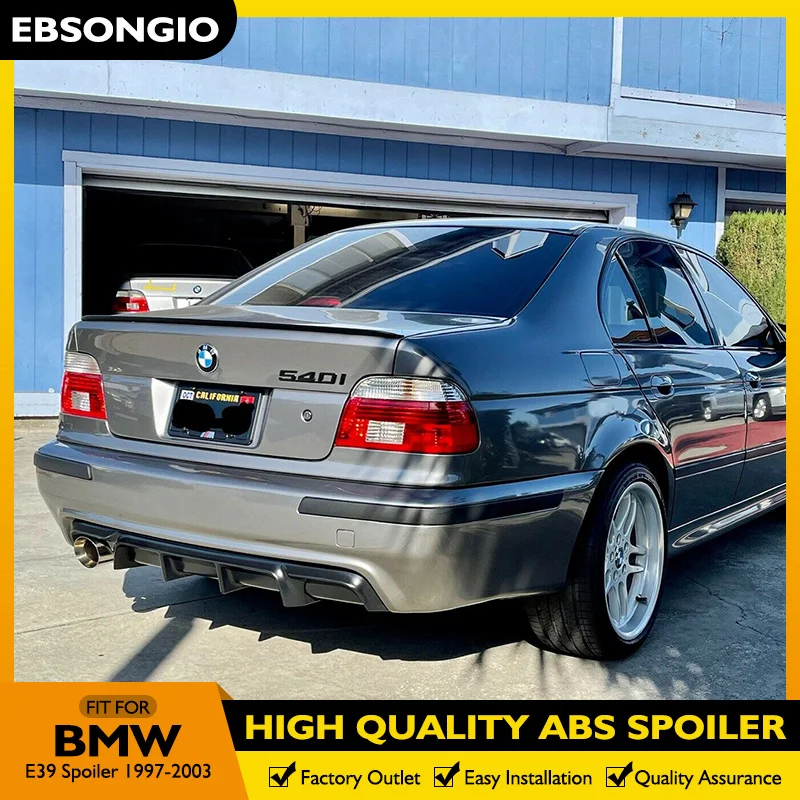 

For BMW E39 Rear Trunk Spoiler 1997-2003 High Quality ABS Plastic Unpainted Color Rear Spoiler Wing Trunk Lid Cover Car Styling