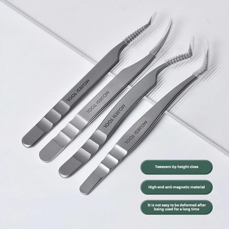 1PC Ukrainian Lash Tweezers for Eyelash Technicians High Precision Volume Lash Tweezers Lash Tech Stainless Steel Precision
