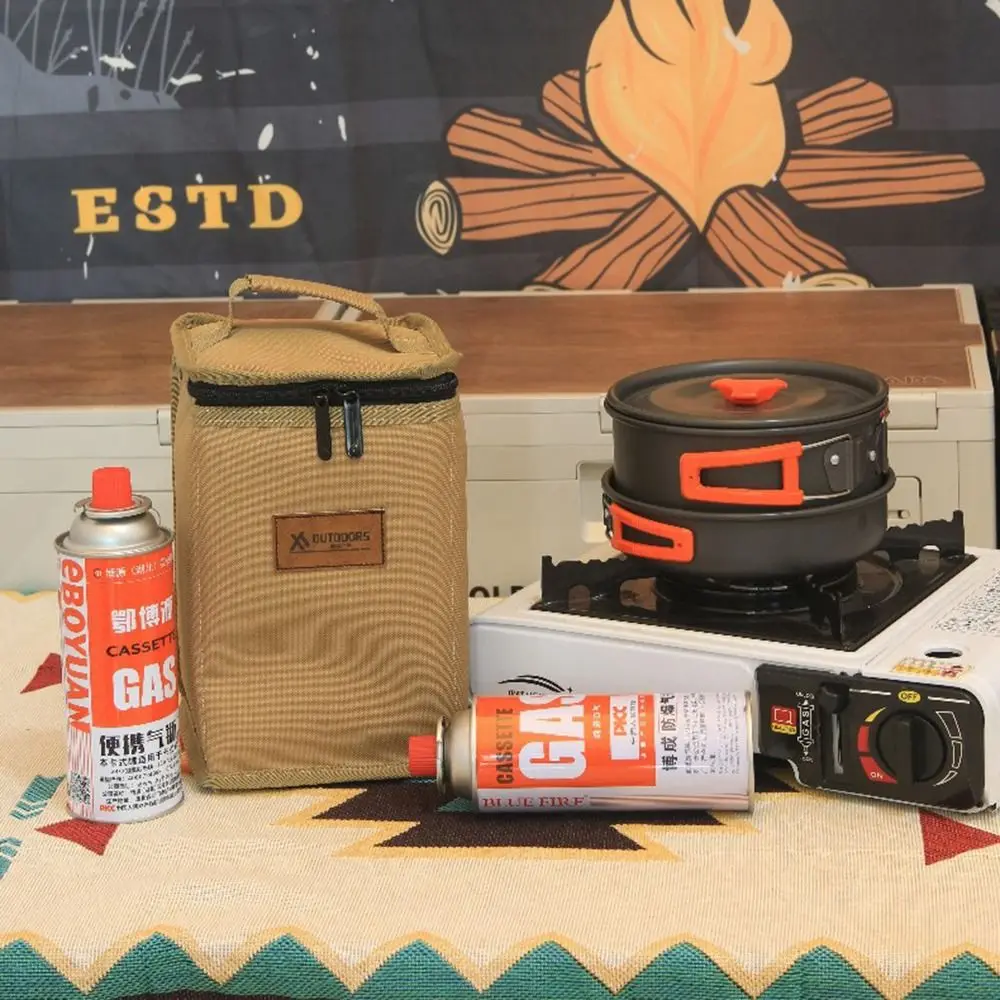 

1Pcs Cassette Furnace Stove Storage Bag Utensils Handbags Wear Resistant Gas Cylinders Organizer Bag Large Capacity 250g Propane