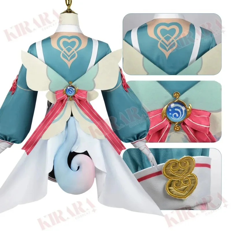 25COSSigewinne أزياء تنكرية شعر مستعار لعبة تأثير Sigewinne Loli فتاة تأثيري فستان للنساء لعب الأدوار كوميك كون حفلة الزي