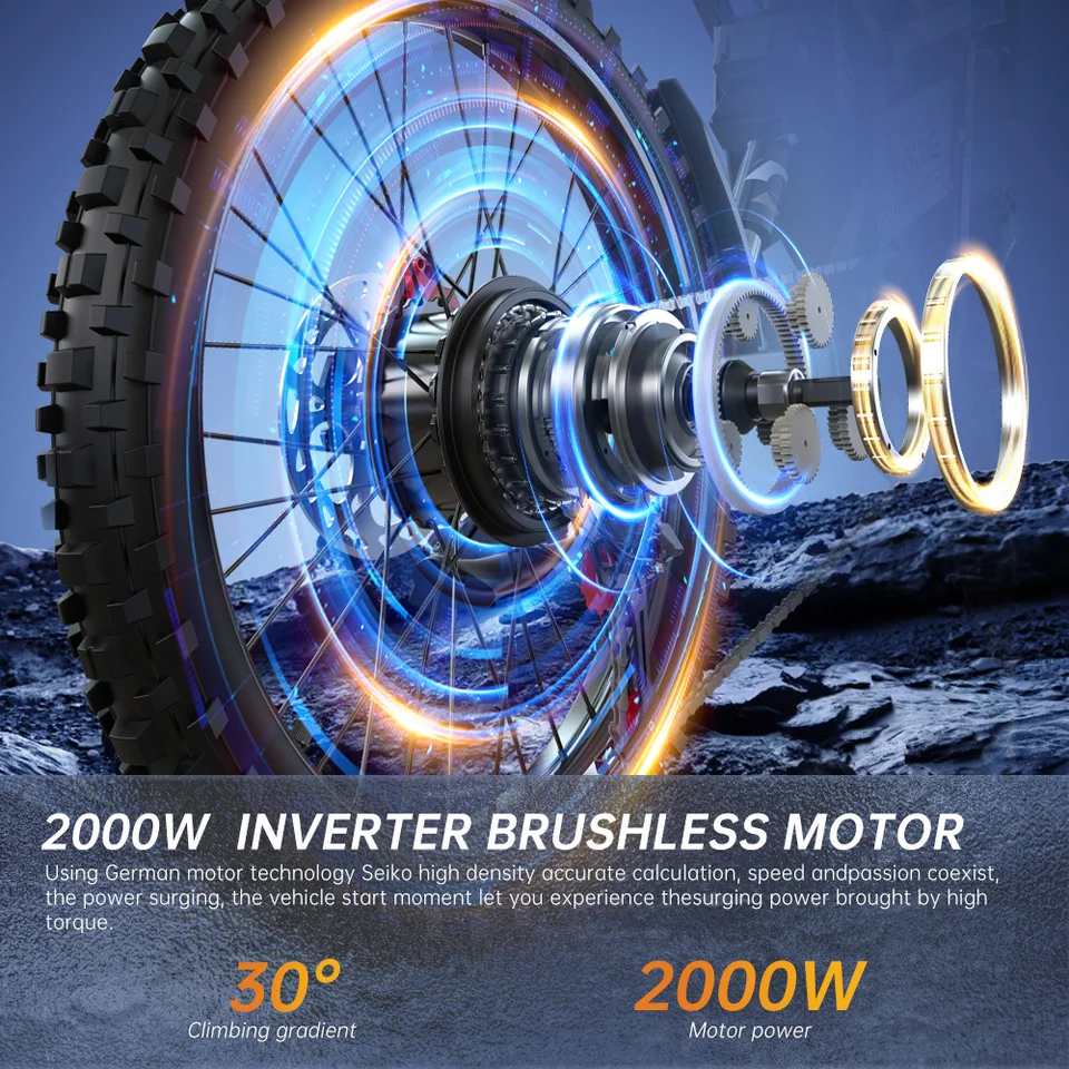 Electric Bicycle 8000w 52V 40ah E-MOTO Mountain Electric Bike 25 Inch Tire Outdoor Entertainment Off Road E Bike image 5