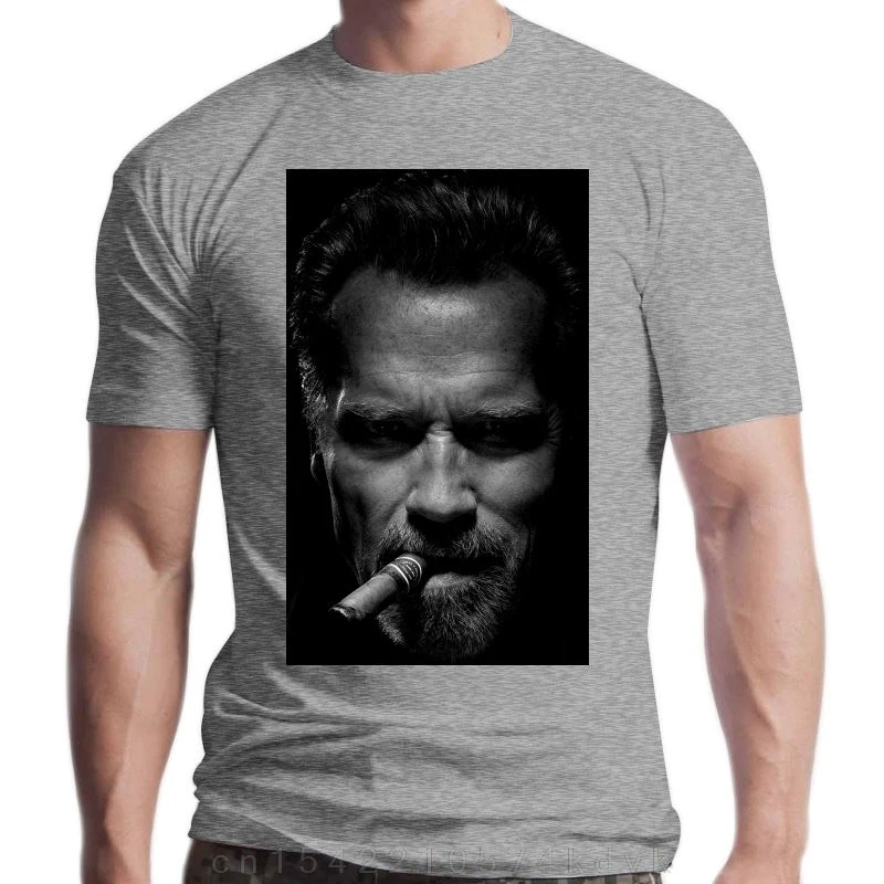 New Men Tshirts Arnold Schwarzenegger fashion Premium Cotton Harajuku Tee Shirt Fitness Tops T Shirt O Neck Clothes