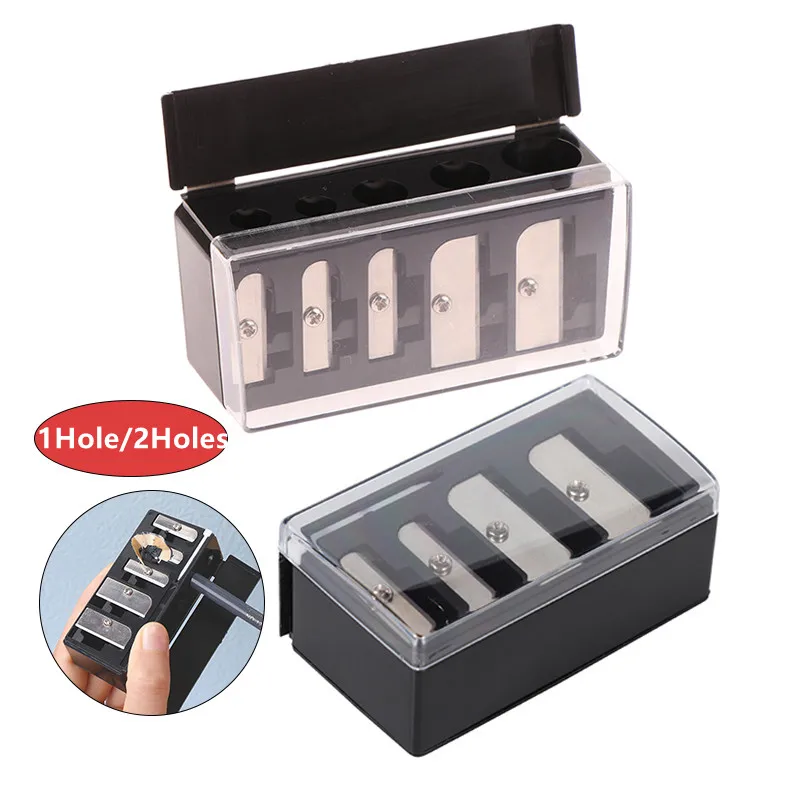 1 Stück 4 Löcher/5 Löcher Spitzer Multifunktionaler Bleistiftspitzer mit Deckel für Eyeliner Lipliner Bleistifte