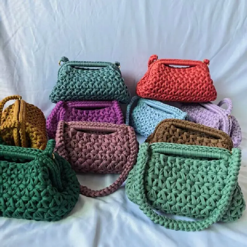 Handgehäkelte Fransen-Umhängetasche für Damen, modische Achseltasche – Detail 18
