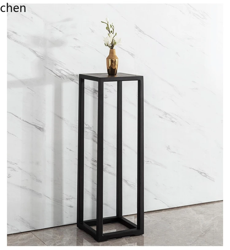 

HTT new Chinese flower stand shelf Zen solid wood floor-to-ceiling wooden indoor living room flower pot stand balcony