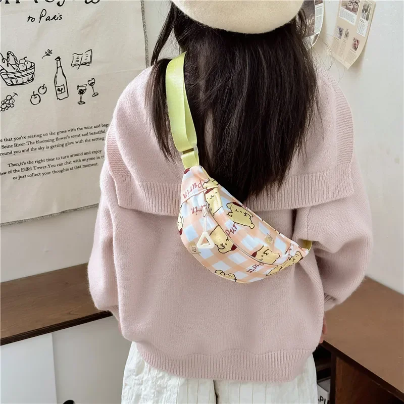 Sanrio New Melody Clow M Cartoon Children Lovely Bag Trendy Girls Fashion Casual Snacks out Chest Messenger Bag