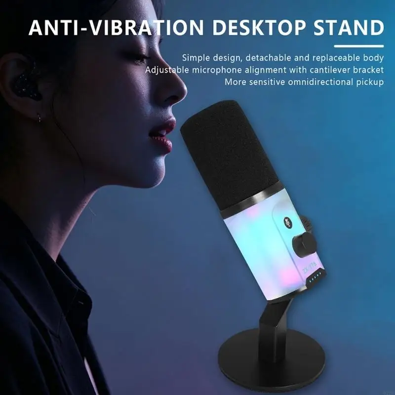  Professional USB Game Microphone Computer Streaming Media Podcast Noise Elimination Dynamic Microphone