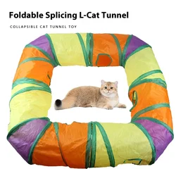 Pet Can Be Spliced Tunnel, L Channel Can Store Folding Cat Drill Bucket Toys, Interactive Tunel Para Gato