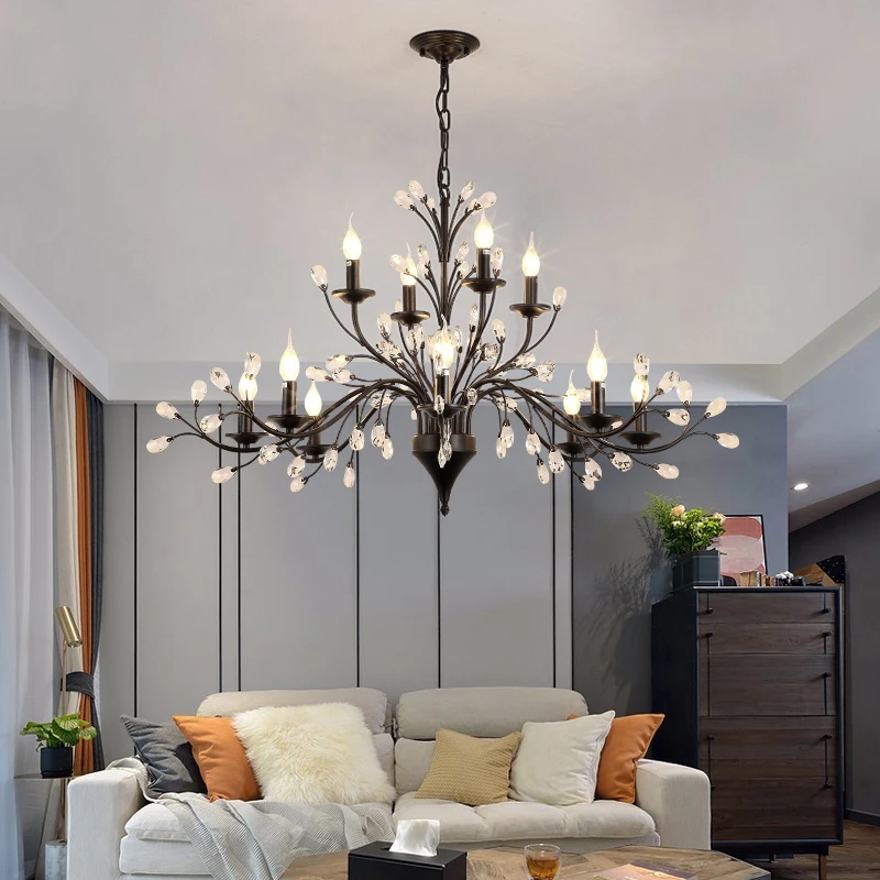 

YUNYI Living/Dining Room Hanging Luxury Nordic Style Modern Factory Price Crystal Chandelier LED Lamp Made In China