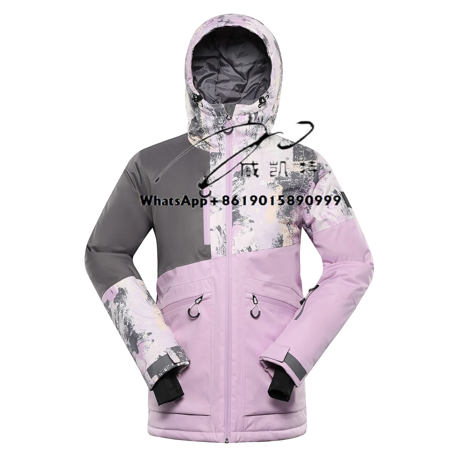 Alpine PRO Women's Snowboard Winter Jacket Print Waterproof Ski Suit Snow Wear