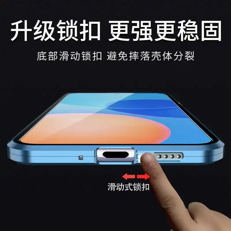 360° Full Case For Realme GT 7 Pro Case Double-sided Magnetic Glass Protective Shell Cover For Realme GT7 Pro Camera Protection