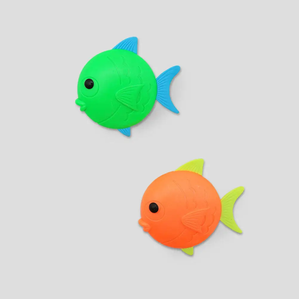 9Pcs Colorful Diving Fish Plastic Pool Swimming Play Set for Kids Summer Underwater Training Games Diving Fish Toy